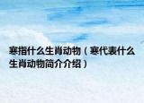寒指什么生肖动物（寒代表什么生肖动物简介介绍）