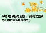 聊斋3白秋练电视剧（《聊斋之白秋练》中白秋练是谁演的）