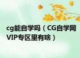 cg能自学吗（CG自学网VIP专区里有啥）