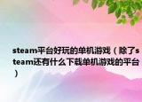 steam平台好玩的单机游戏（除了steam还有什么下载单机游戏的平台）