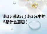 苏35 苏35s（苏35s中的S是什么意思）