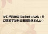 梦幻手游附灵玉能加多少法伤（梦幻西游手游附灵玉属性低怎么办）
