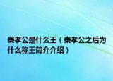 秦孝公是什么王（秦孝公之后为什么称王简介介绍）