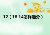 12（18 14怎样通分）