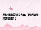 西游降魔篇演员名单（西游降魔篇演员表2）