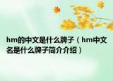 hm的中文是什么牌子（hm中文名是什么牌子简介介绍）