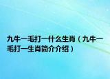九牛一毛打一什么生肖（九牛一毛打一生肖简介介绍）