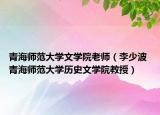 青海师范大学文学院老师（李少波 青海师范大学历史文学院教授）
