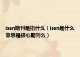issn期刊是指什么（issn是什么意思是核心期刊么）
