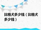比格犬多少钱（比格犬多少钱）