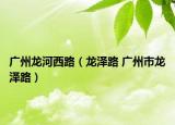 广州龙河西路（龙泽路 广州市龙泽路）