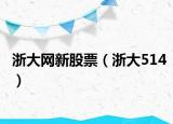 浙大网新股票（浙大514）