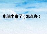 电脑中毒了（怎么办）