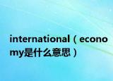 international（economy是什么意思）