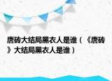 唐砖大结局黑衣人是谁（《唐砖》大结局黑衣人是谁）