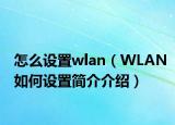 怎么设置wlan（WLAN如何设置简介介绍）