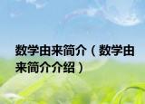 数学由来简介（数学由来简介介绍）