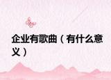 企业有歌曲（有什么意义）