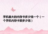 手机最大的内存卡多少钱一个（一个手机内存卡要多少钱）