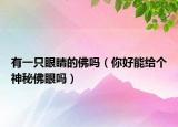 有一只眼睛的佛吗（你好能给个神秘佛眼吗）