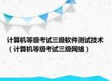 计算机等级考试三级软件测试技术（计算机等级考试三级网络）