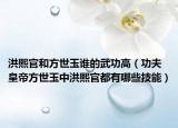 洪熙官和方世玉谁的武功高（功夫皇帝方世玉中洪熙官都有哪些技能）