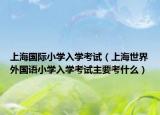 上海国际小学入学考试（上海世界外国语小学入学考试主要考什么）