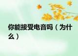 你能接受电音吗（为什么）