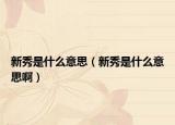 新秀是什么意思（新秀是什么意思啊）