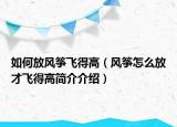 如何放风筝飞得高（风筝怎么放才飞得高简介介绍）