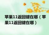 苹果11返回键在哪（苹果11返回键在哪）