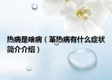 热病是啥病（革热病有什么症状简介介绍）