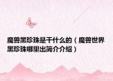魔兽黑珍珠是干什么的（魔兽世界黑珍珠哪里出简介介绍）