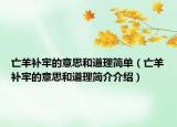 亡羊补牢的意思和道理简单（亡羊补牢的意思和道理简介介绍）