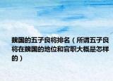 魏国的五子良将排名（所谓五子良将在魏国的地位和官职大概是怎样的）