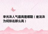 李光洙人气最高是哪期（崔龙洙为何排名那么高）