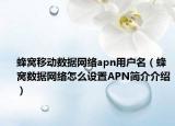 蜂窝移动数据网络apn用户名（蜂窝数据网络怎么设置APN简介介绍）