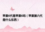 苹果6代是苹果6吗（苹果第六代是什么东西）