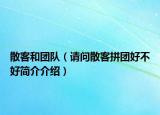 散客和团队（请问散客拼团好不好简介介绍）
