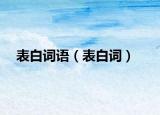 表白词语（表白词）