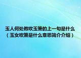 玉人何处教吹玉箫的上一句是什么（玉女吹箫是什么意思简介介绍）