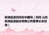 新潮能源刘珂在中国吗（刘珂 山东新潮能源股份有限公司董事长总经理）