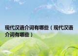 现代汉语介词有哪些（现代汉语介词有哪些）