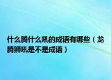 什么腾什么吼的成语有哪些（龙腾狮吼是不是成语）