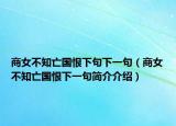 商女不知亡国恨下句下一句（商女不知亡国恨下一句简介介绍）