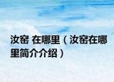 汝窑 在哪里（汝窑在哪里简介介绍）
