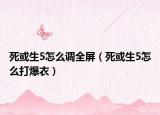 死或生5怎么调全屏（死或生5怎么打爆衣）