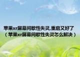 苹果xr屏幕间歇性失灵,重启又好了（苹果xr屏幕间歇性失灵怎么解决）