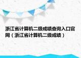浙江省计算机二级成绩查询入口官网（浙江省计算机二级成绩）
