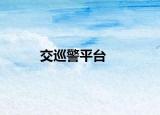 交巡警平台